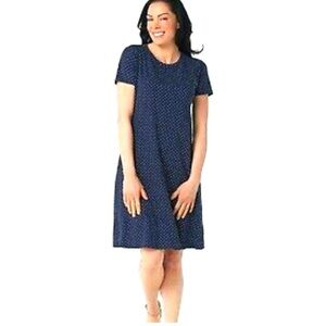 ⭐️Isaac Mizrahi Navy /White Polka Dot A-line Dress⭐️ NWOT